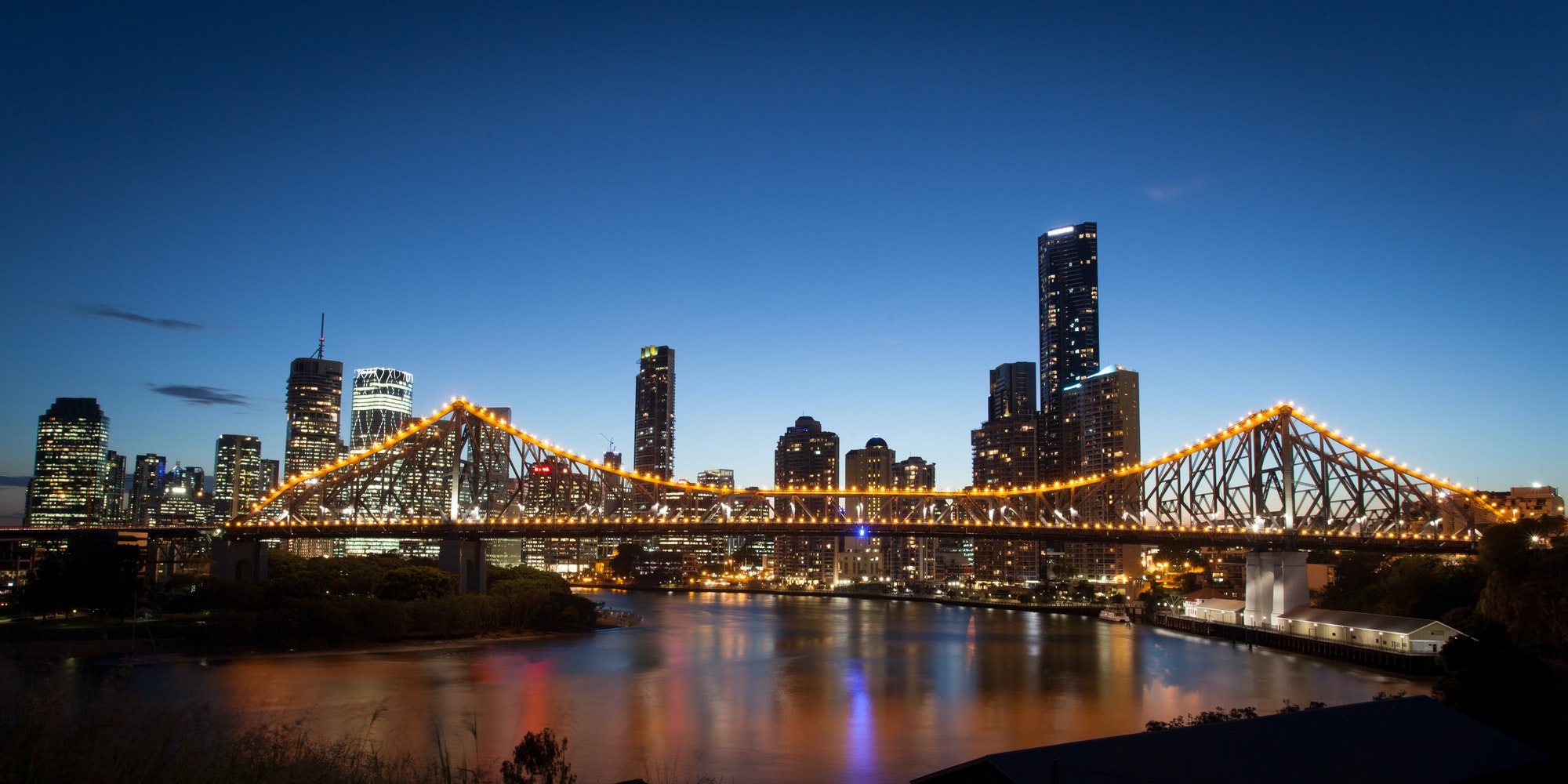 Brisbane Skyline At Dusk